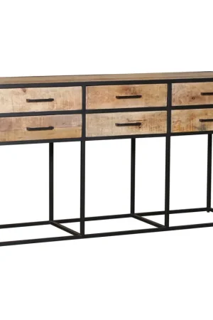 Dressoir Denver 160 cm Mangohout en metaal Betrouwbaar