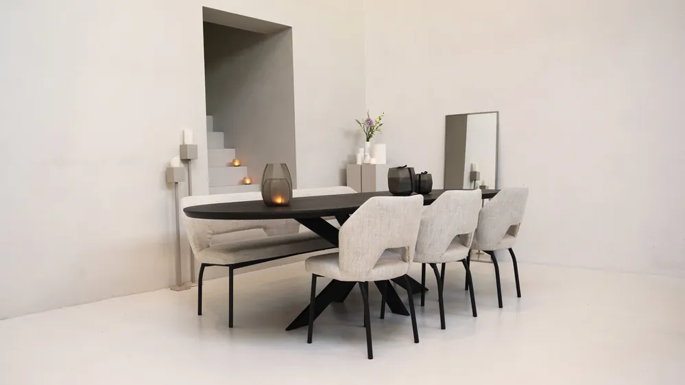 Eettafel Milano - Half ovaal Voordeelprijs